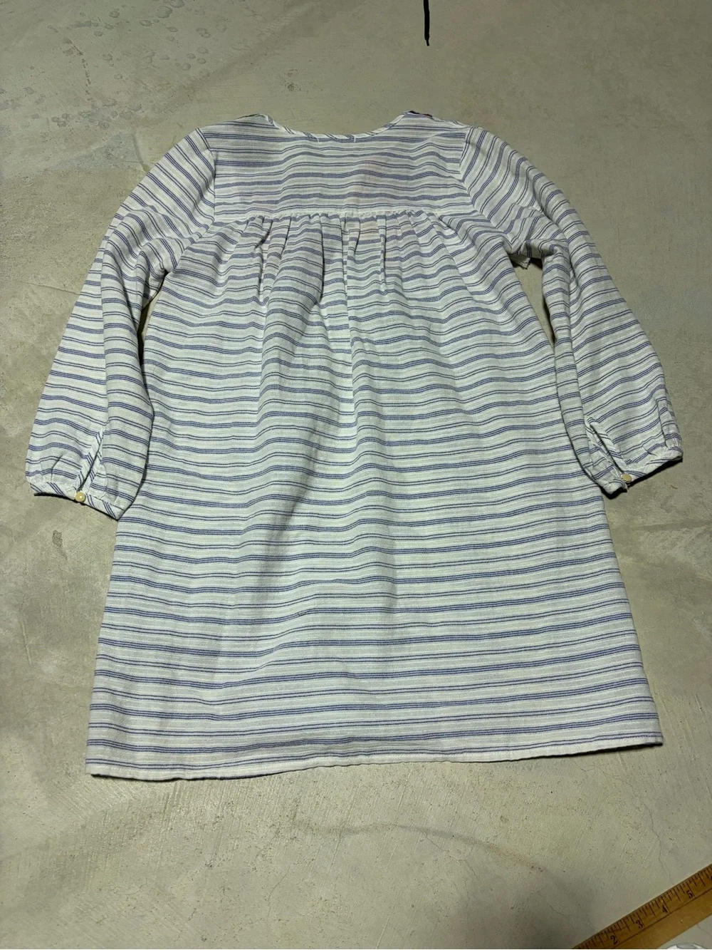 J. Crew Striped Boho Embroidered Tunic - Multicolor Yoke XS